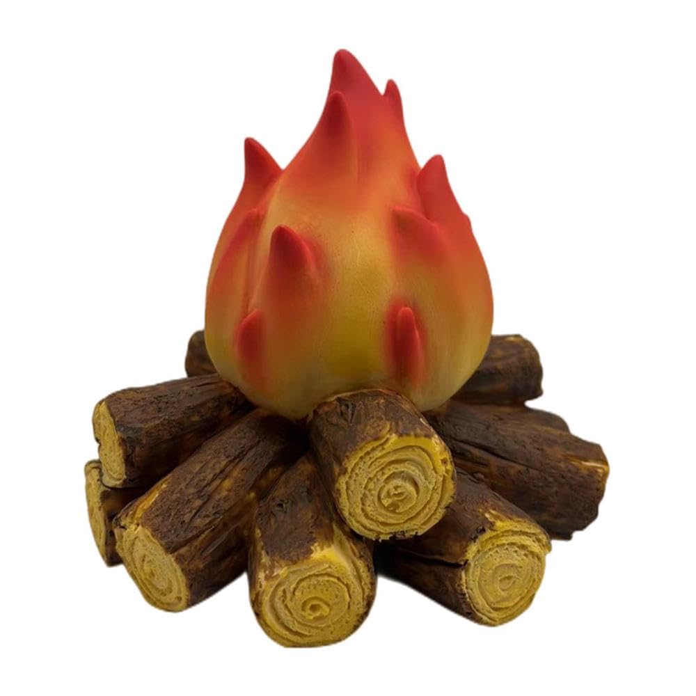 SUCADA 3D Fake Fire Campfire Centerpiece Decorative,LED Fake Campfire Lamp, Artificial Fire Fake Flame with Realistic Log Flameless Candle for Halloween Christmas Campfire Party Decorations