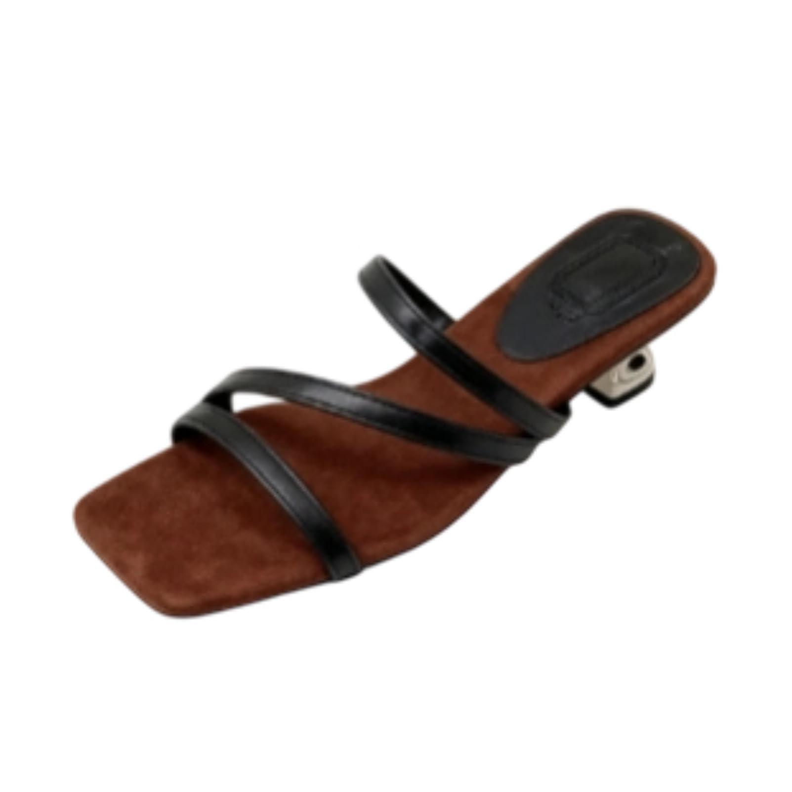 Generico Sandali Mule Slip On Donna Punta Quadrata Tomaia