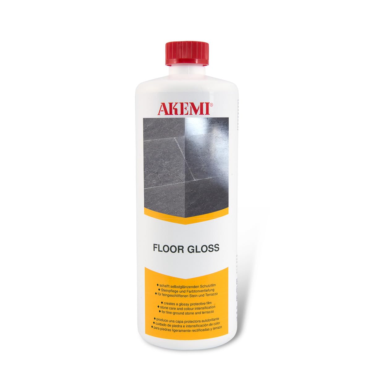 Akemi Floor Gloss (a base de agua) producto acuoso a base de dispersiones de resina acrílica de alta calidad, 1 litro
