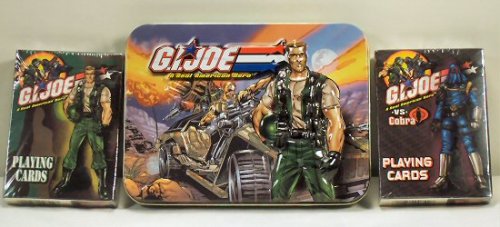 Hasbro G.I. Joe 2 Decks of Playing Cards in Collectible Tin