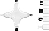 Kit de Limpieza para Teléfono, Limpiador de Puerto de Carga Multiherramienta con Cepillos de PVC Suaves para iPhone y Dispositivos USB-C, Altavoces y Audífonos, Blanco 1