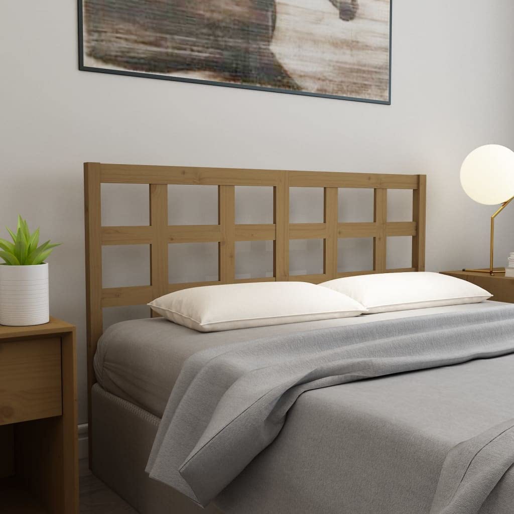 Testata della camera da letto Testiera per camera degli ospiti Spalliera letto matrimoniale Testiera per Letto Miele 156x4x100 cm in Legno Massello di PinoAdatto per la camera degli ospiti, l'hotel