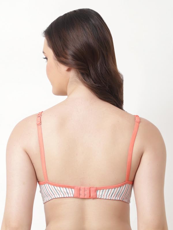 Image of Women's Cotton Full Coverage Lightly Padded Wirefree T-Shirt Bra Combo Pack of 3