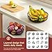Sevenblue 2 Tier Large Fruit Basket for Kitchen Counter with 2 Banana Hangers, Metal Stackable Fruit Bowl for Kitchen Counter for Bread Vegetable Fruits, Black