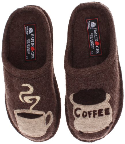 HAFLINGER Unisex Coffee Wool Slippers