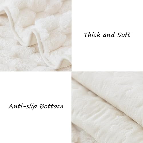 Miniatura 6 de Funda de sofá lavable para perros, funda impermeable para sofá de 3 cojines, apta para mascotas, suave y antideslizante (blanco, 1 unidad36 x 83