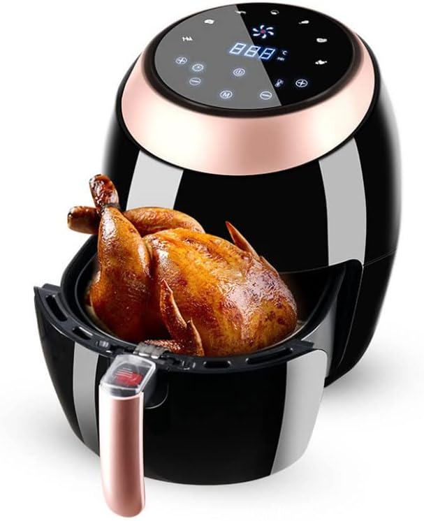 Air Fryer 1500W Electric Hot Oven Cooker 8 Presets Preheat LED Touch Screen Nonstick Basket 7L Black (Color : Red) (Black)