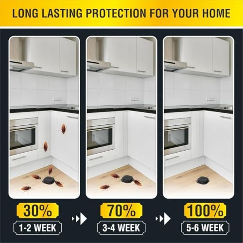 Image of Natural Cockroach Killer for Kitchens, Bathrooms, and Cabinets, for Indoor Cockroach Control, Anti Roach Gel - Cockroach Killer, cockroach repellent, roach repellent for cockroach (12 BAIT)