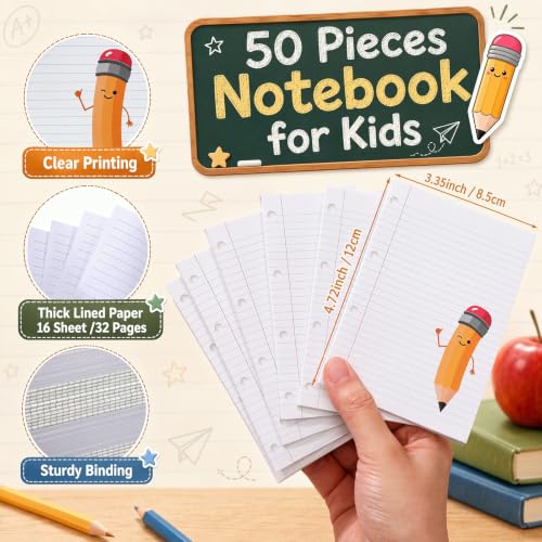 Image of Spakon 50 Pcs Mini Notebooks Bulk Motivational Gifts for Students, White