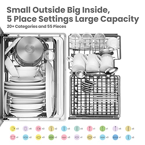 COMFEE’ Table Top Dishwasher KWHTDW501CUK Slimline Countertop