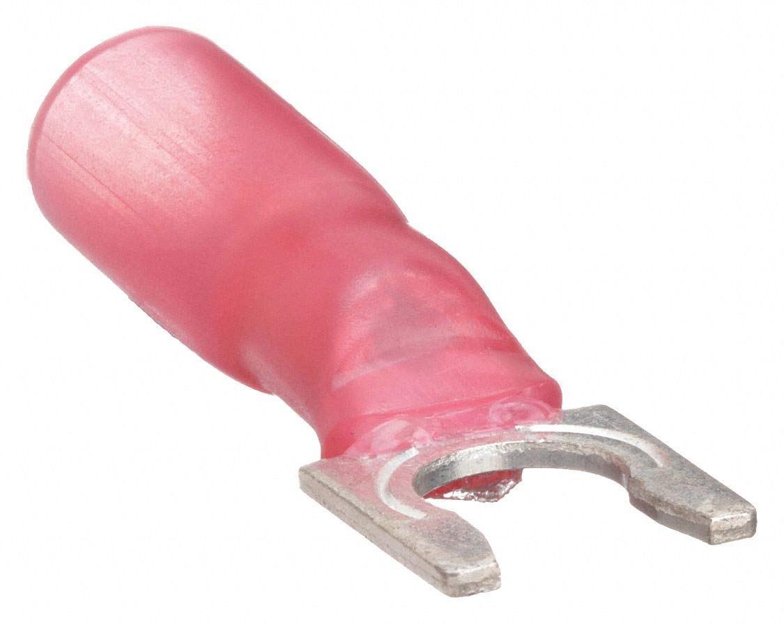 2218 AWG HeatShrink Locking Fork Terminal 6 Stud PK25