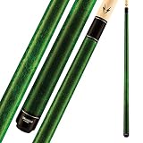 Viking Valhalla 100 Series Pool Cue, Power Rings Performance Pool Stick for Home Pool Table Play, 2 Piece 58 Inch Pool Cue with Resin Ferrule, Stainless Steel Pin VA105 (20oz, Green)