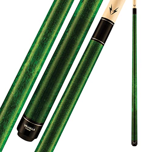 Viking Valhalla 100 Series Pool Cue, Power Rings Performance Pool Stick for Home Pool Table Play, 2 Piece 58 Inch Pool Cue with Resin Ferrule, Stainless Steel Pin VA105 (21oz, Green)