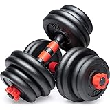 POWRX Mancuernas Hierro Fundido 30 kg Set (2 x 15 kg) + PDF Workout