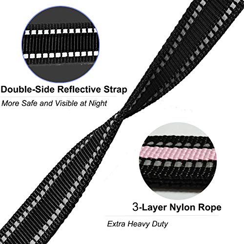 Cymiler Short Dog Leash,3 Sizes Nylon Short Traffic Leash With Padded Handle,Dog Short Training Leash With Highly Reflective Threads For Small Medium Large Dogs #TOP2
