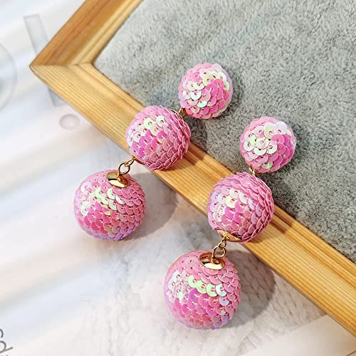 Coiris Mermaid Triple Orb Beaded Dangle Earrings #TOP29