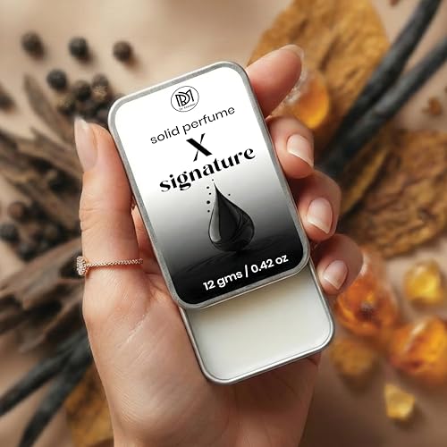 Image of Dr.Mashur Solid Perfume |x signature&Typhon Alcohol Free Wax Perfume Balm, Long Lasting | Pocket Tin 12g, Pack Of 2| Non Greasy Smooth Glide, Travel Friendly Men And Women