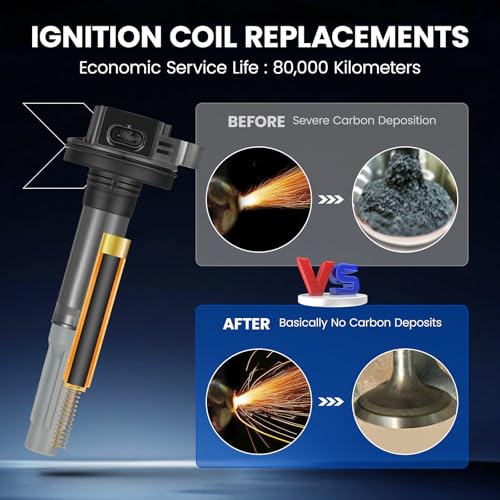 Image of 8 Ignition Coils Pack - Fix Misfires for Ford F-150 & Mustang 5.0L V8 (2016-2017) - Repl. UF824 /FR3Z12029A /DG561