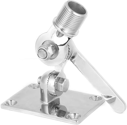 Soporte de antena VHF 10 Uds. - Soporte de montaje de antena de acero inoxidable VHF marino Talkie Antena Soporte de base ajustable
