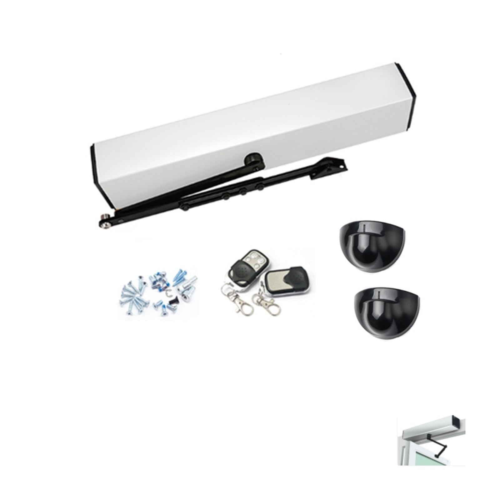 Rsgxlfqzvak Kit2 Automatic Gate Opener, Automatic Door Operators Swing Sliding Garage Gate Opener Electric Closer With Sensor Y Release Button Optional(Kit2)