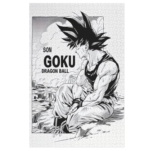 DRAGON BALL 木製ジグソーパズル 1000ピース 完成サイズ50×75cm アニメ風キャラクターイラスト 高精細プリント 中級者 中級 壁飾りディスプレイ 収納しやすい ギフト用の商品画像（Amazon）