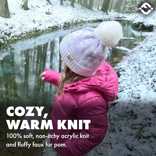 Funky Junque Cozy Toddler Cable Knit Pom Beanie - Warm Winter Hat for Kids4