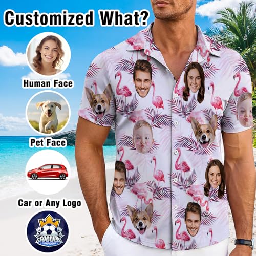 ARTSHAND Custom Tropical Floral Hawaiian Shirt with Personalized Pet Photo