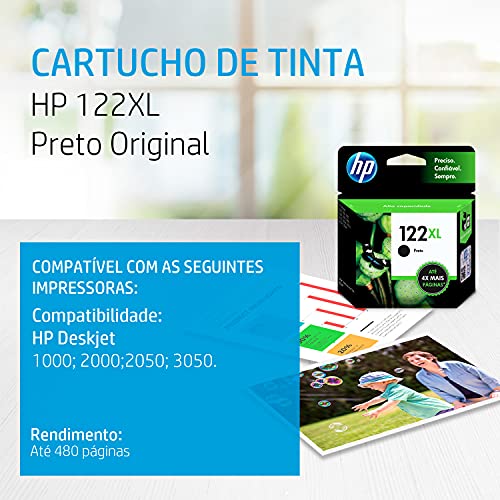 Cartucho HP 122XL Preto Original (CH563HB)