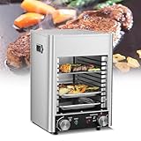 HEIHEIZI Elektrischer Steakgrill, Steakgrillofen, heizt bis zu 800 °C auf, kommerzieller Steakherd mit Timer, kommerzieller Broiler, zum Kochen von Steak, Rind, Schwein, Huhn, Gemüse