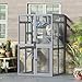 Catio Outdoor Cat Enclosure - Premium Wooden Cat Catio with Window Access & Breathable Mesh, Weatherproof Kitty House for Patio/Backyard/Indoor (Gray)
