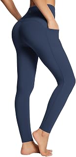 baleaf Women's High-Waist Yoga Leggings with Pockets, Tummy Control, 7/8 Length