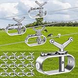 Yaocom 12 Pcs Electric Fence Wire Strainer Aluminum Wire Tensioner Heavy Duty Tensioner for Farm Electric Fence
