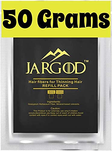 Hair Building fibers (Dark Brown) 50 Grams Jargod- Refill Your Existing Fiber Bottle - Hair Loss Concealer For Thinning Hair