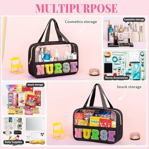 Kovewon Borsa Trasparente, Black-Nurse, Nero-Nurse - 5