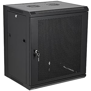 Tedgetal 12U Wall Mount Server Cabinet Network Rack Vented Enclosure Locking Door