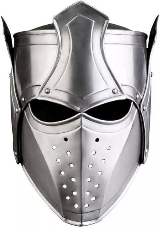 Medieval Knight Helmet, LARP Fantasy Armor, Cosplay Reenactment Collectible