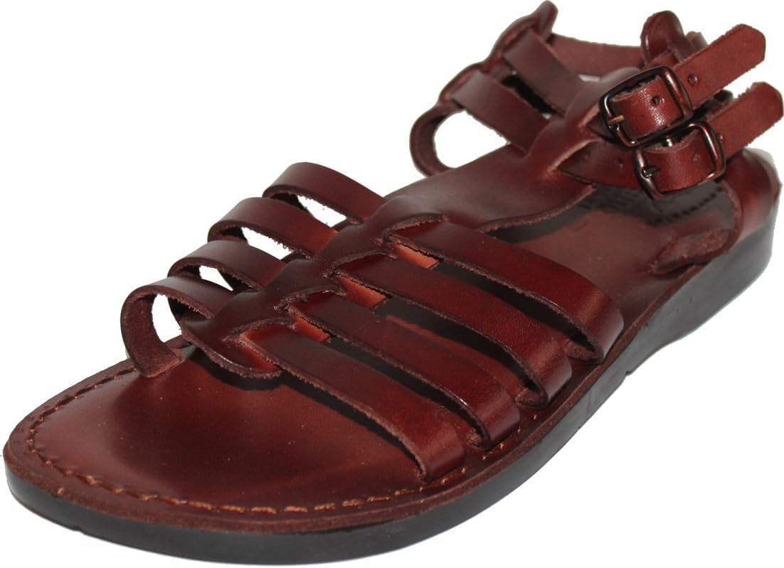 Holy Land Market Men/Women Biblical Jesus Leather Sandals/Slides From Jerusalem (Jeremiah Style)