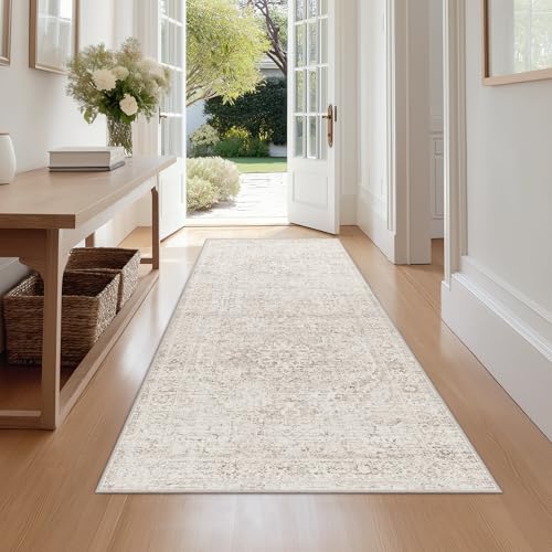 Fmfunctex 2x6 Hallway Runner Rug Beige Vintage Neutral