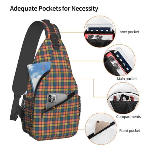 Crossbody Sling Backpack Clan Buchanan Ancient Tartan Shoulder Chest Bag Daypack for Traveling Sport4
