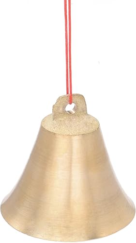 Miniatura 3 de Paquete de 3 campanas colgantes de latón de estilo vintage de 2 pulgadas de alto, anillo transparente para manualidades, elefante, vaca, caballo,