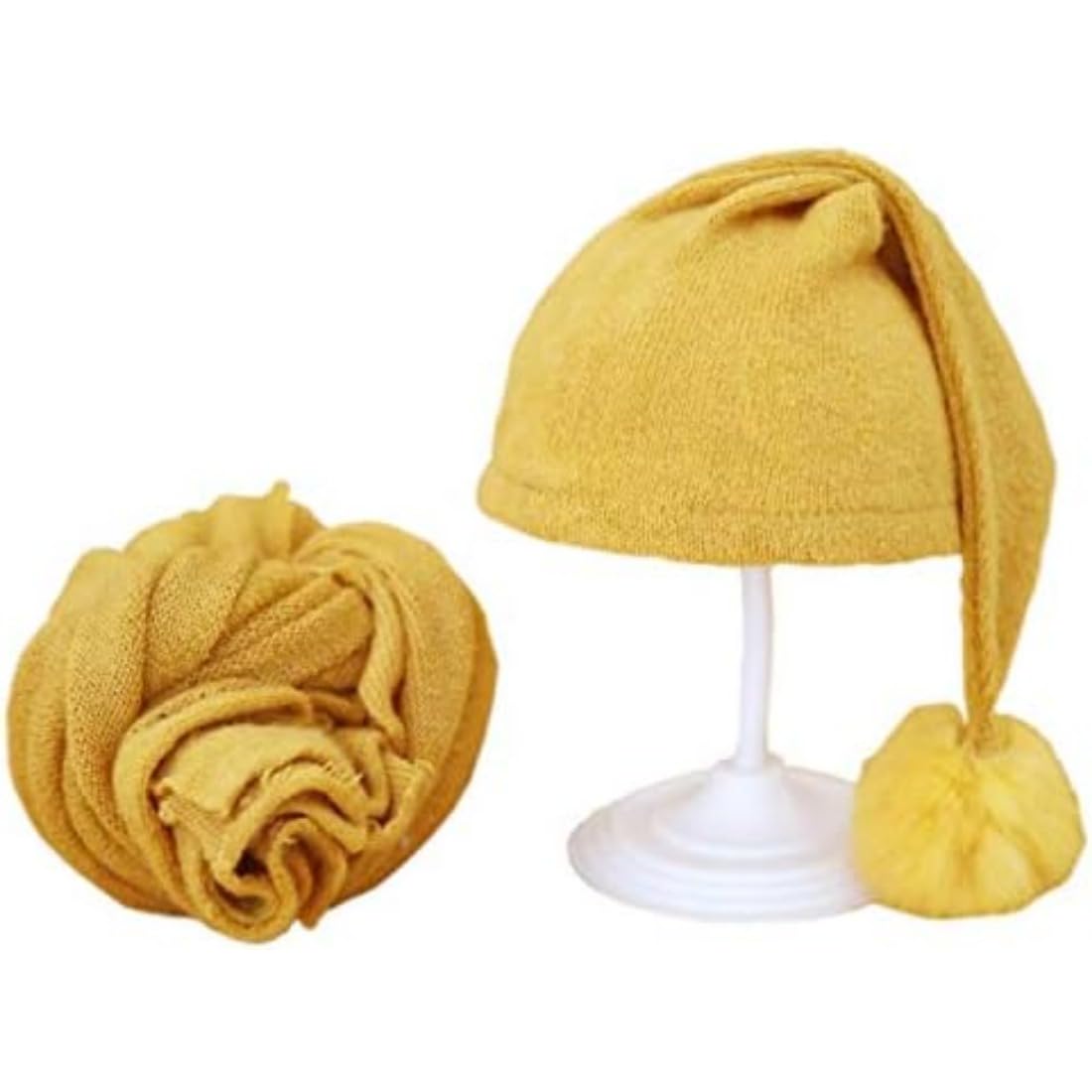 Manta de swaddling con gorro para fotografía de recién nacido Imiolo modelo F