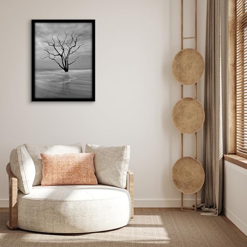 Americanflat 22x29 Poster Frame with Polished Plexiglass - Black Picture Frame - Wide Photo Frames Made of Engineered Wood for Vertical or Horizontal Wall Display - Epic Collection - Black