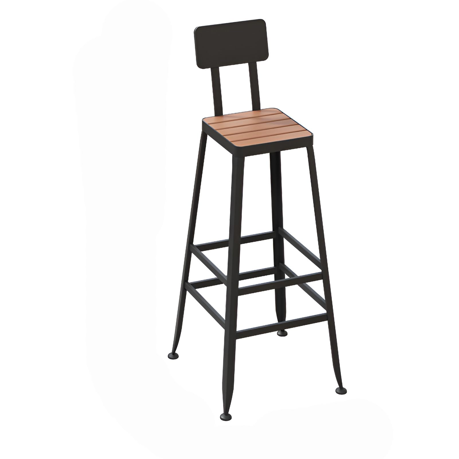 Table de bar d'extérieur rectangulaire en bois, table de salle à manger à tréteaux de ferme, patio, pub, comptoir de hauteur pour balcon et utilisation en extérieur