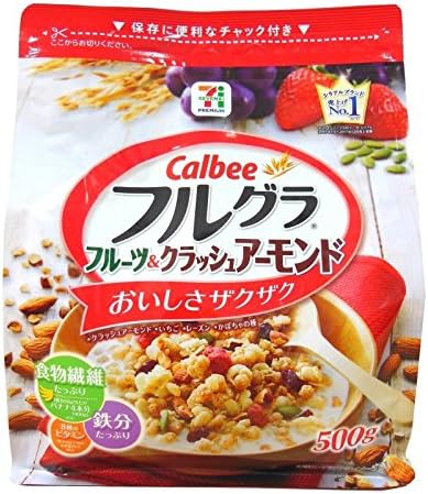 Amazon カルビー フルグラ フルーツ クラッシュアーモンド 500g 6袋 フルグラ シリアル 通販