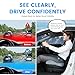 Car Seat Cushion, Broader Visibility with Wedge Design & Coccyx Sciatica Pain Relief with Ergonomic Design, Non-Slip Base,Breathable Mesh Cover, Memory Foam for Long Drive in Car Truck Van Motorhome