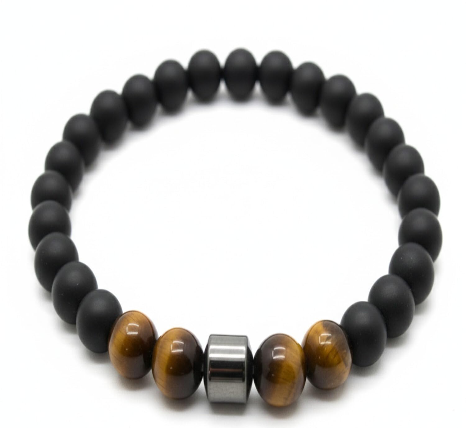 Natural Stone Beaded Bracelet for Men & Women – Handmade Healing Crystal Energy Bracelet – Adjustable Elastic Fit – Mindful Jewelry for Meditation, Yoga-image-30