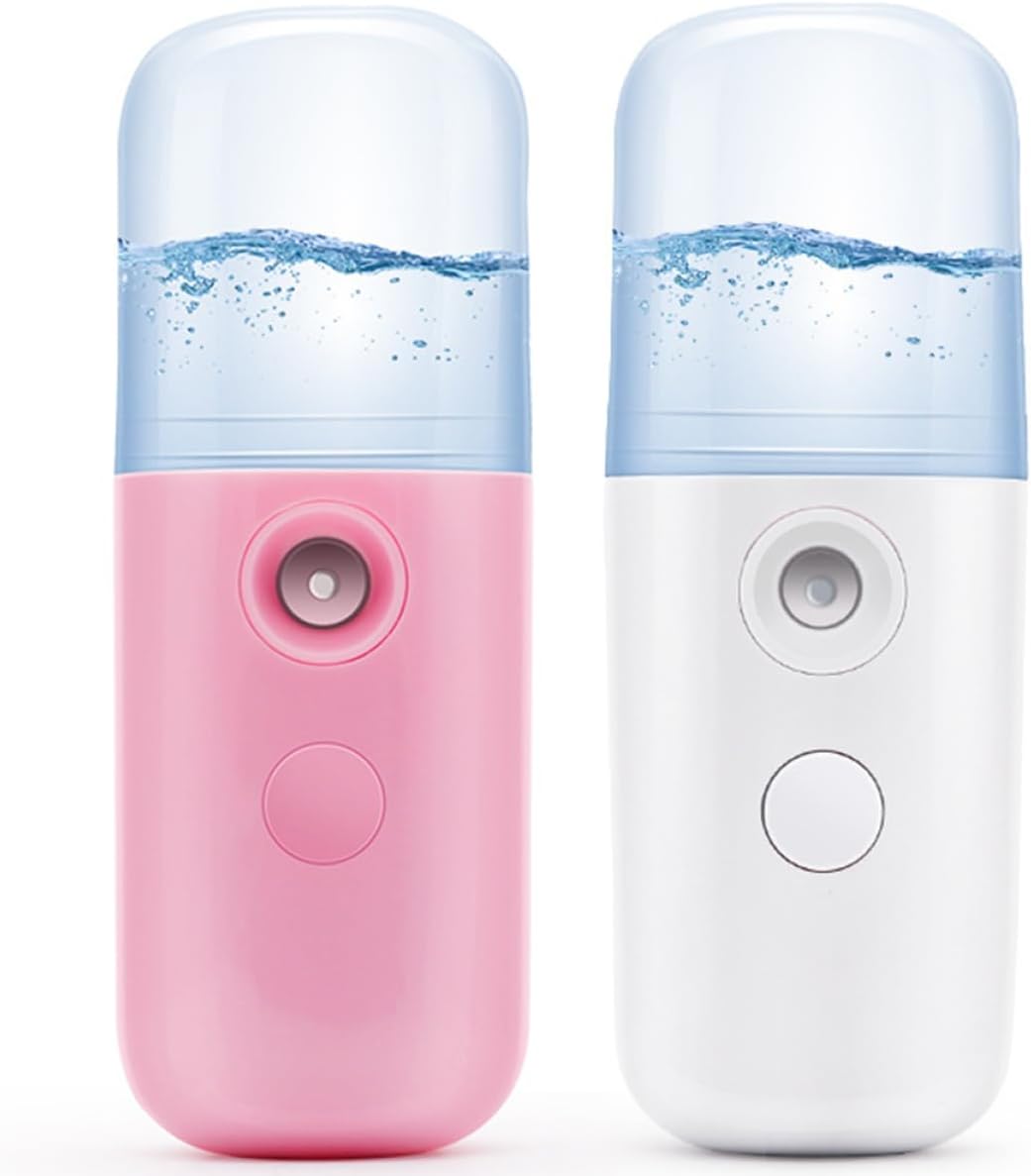 FOMIYES 3pcs USB Nano Facial Steamer Portable Handheld Spray Device for Hydration and Skin Care USB Charging Comfortable Grip for Daily Moisturizing and Refreshing Pink