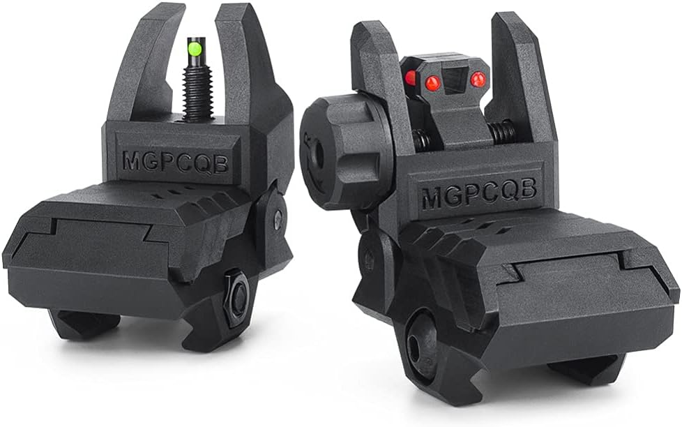 Fiber Optic Sights,with Green and Red Full Fiber Optics Dots Polymer Fiber Optics Sights Front and Rear Backup Sights