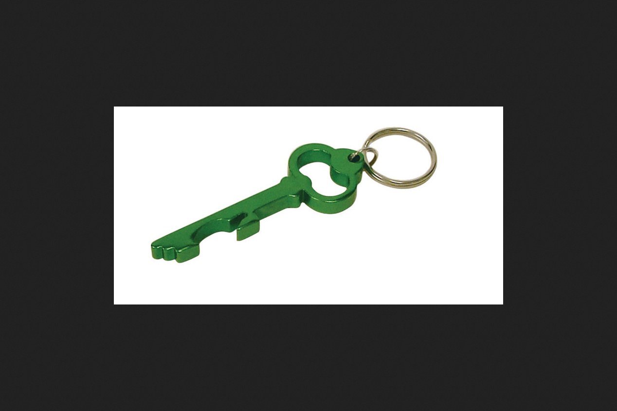 Hy-Ko Skeleton Key Bottle Opener Key Ring 3" Assorted Colors: Red, Green, Purple, Yellow & Blue