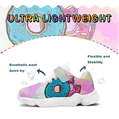 Hetios Kids Shoes for Boys Girls - Sneakers Tennis Shoes Donut Painted Outdoor Running Shoes2